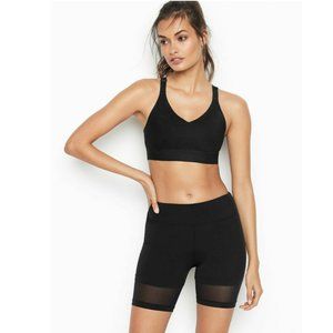 Victoria's Secret | Shorts | Victorias Secret Sport Black High Waist 9 Bike  Short With Mesh New Xs | Poshmark